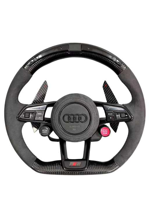 AUDI B9 RS Performance LED Carbon Fiber Steering Wheel