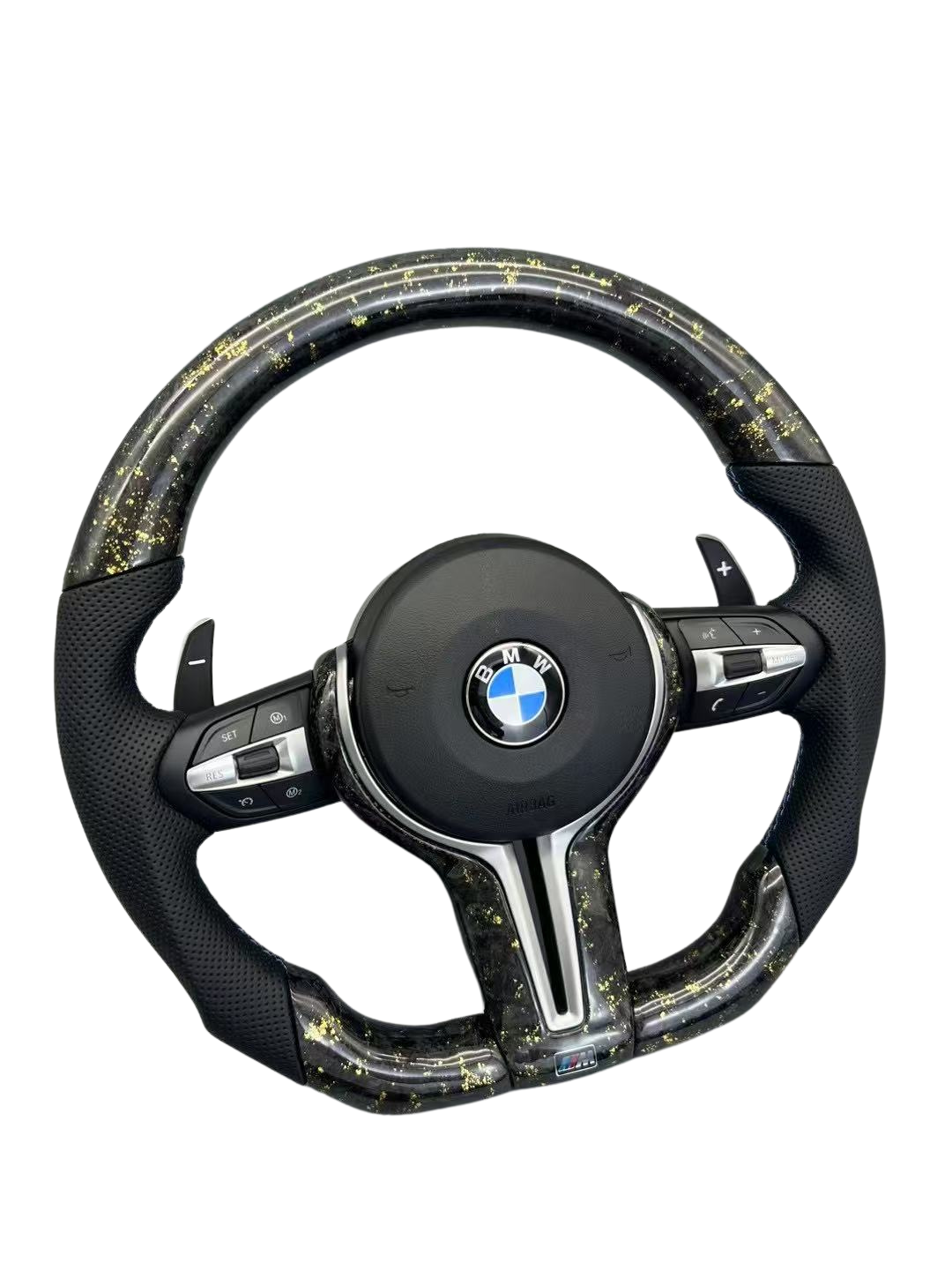 BMW F-Series M sport Yellow Forge Carbon Fiber Perfomace Steering Wheel