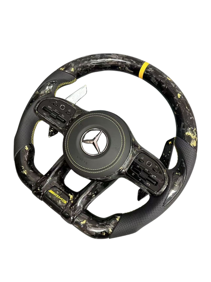 Mercedes AMG 2018-2022 Yellow Forge Carbon Fiber Steering Wheel